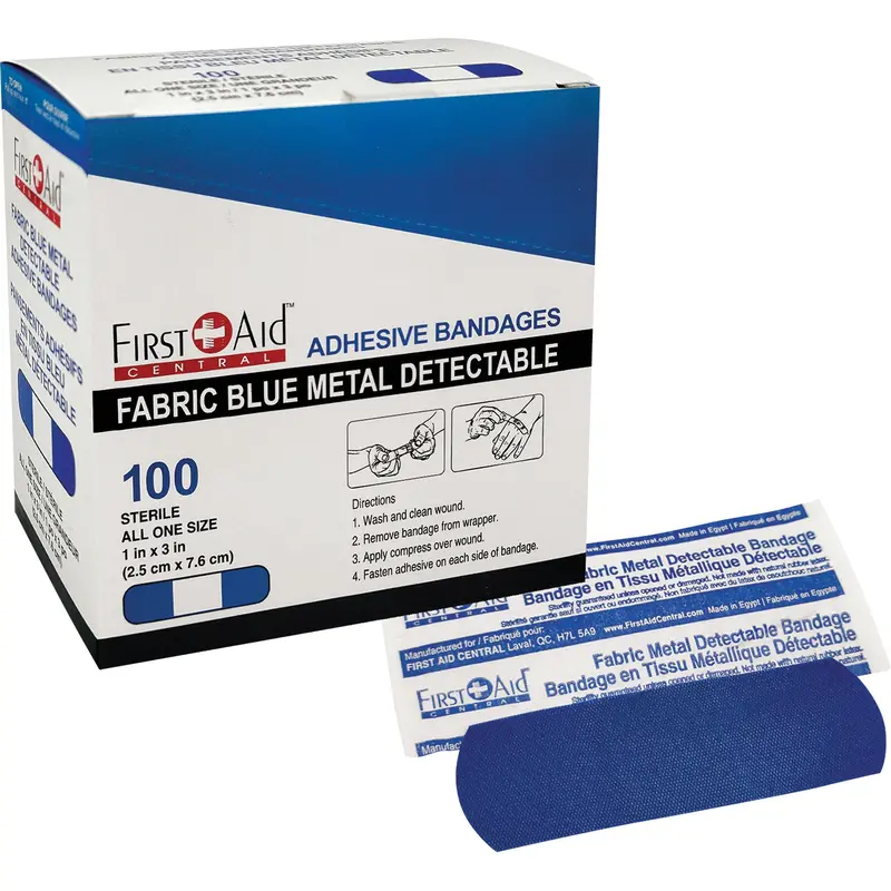 Bandages, Rectangular/Square, 3", Fabric Metal Detectable, Sterile 1
