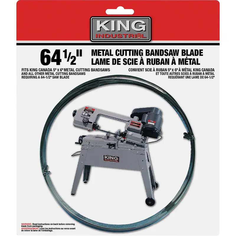 Bandsaw Metal Blade, Carbon Steel, 64-1/2" L X 1/2" W X 0.025" Thick, 24 Tpi 1