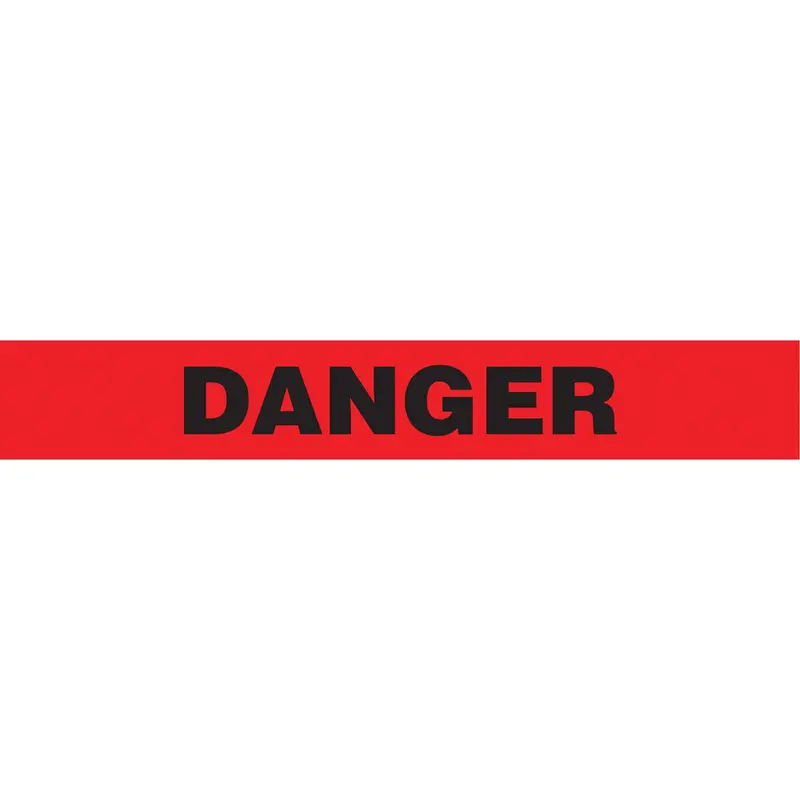 Barricade Tape, English, 3" W X 1000' L, 3 Mils, Black On Red 1