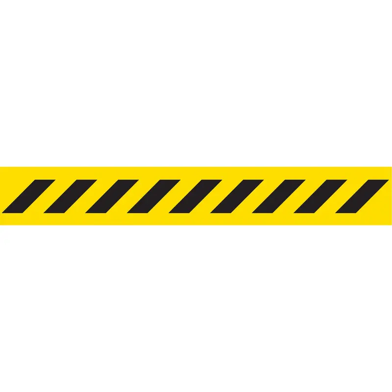 Barricade Tape, English, 3" W X 1000' L, 3 Mils, Black On Yellow 1