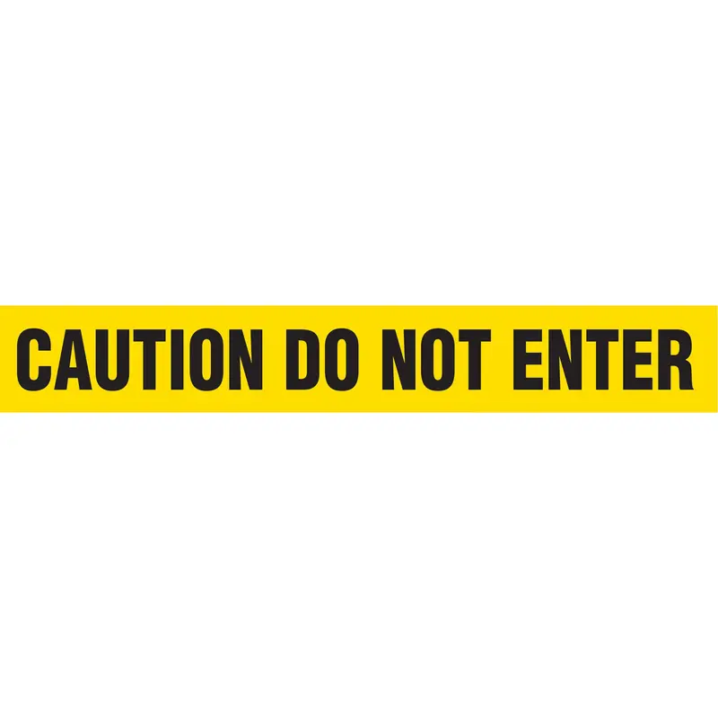 Barricade Tape, English, 3" W X 1000' L, 3 Mils, Black On Yellow 1