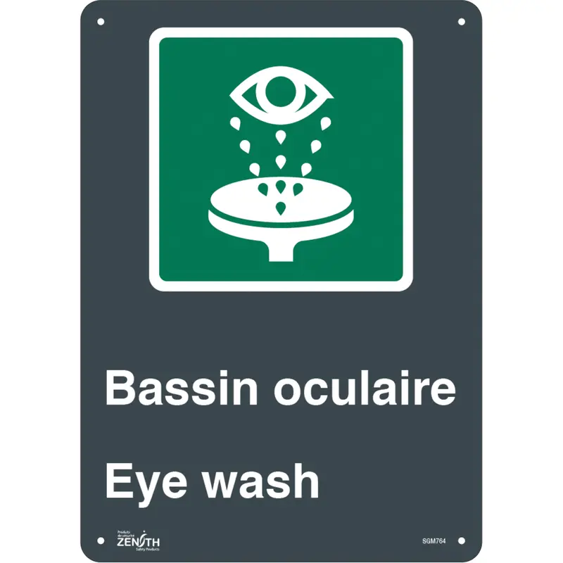 "Bassin Oculaire/Eye Wash" Sign 1