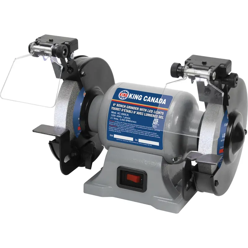 Bench Grinder With Led Lights, 6" Wheel Diameter, 3450 Rpm 1