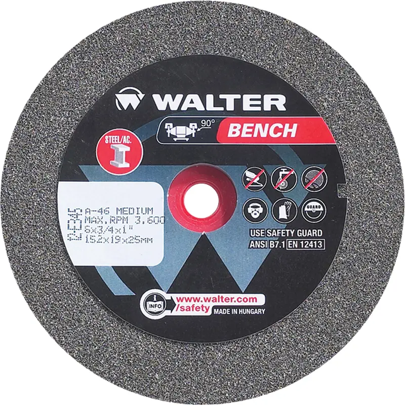 Bench Grinding Wheels, 6" X 1", 1" Arbor, 1 1