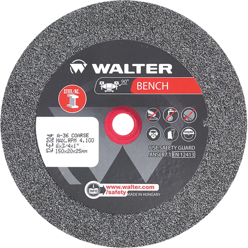 Bench Grinding Wheels, 6" X 3/4", 1" Arbor, 1 1