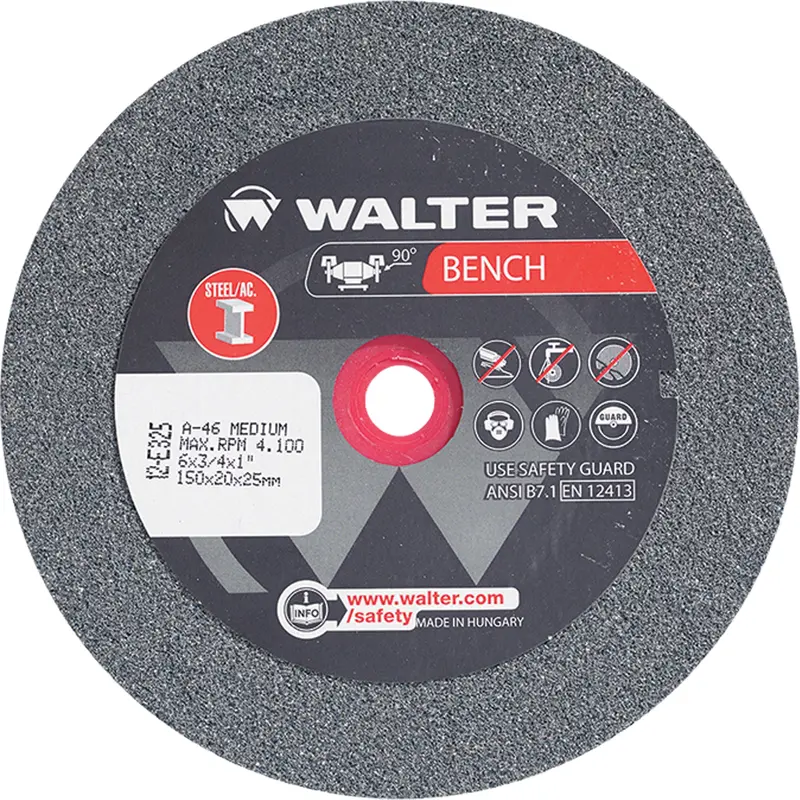 Bench Grinding Wheels, 6" X 3/4", 1" Arbor, 1 1