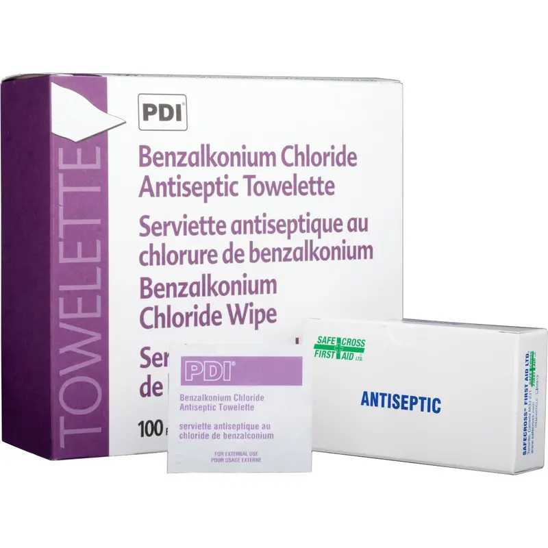 Benzalkonium Chloride Wipes, Towelette, Antiseptic 1