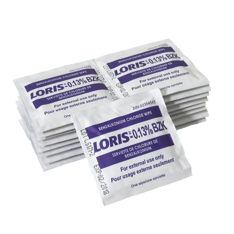 Benzalkonium Wipes, Towelette, Antiseptic 1