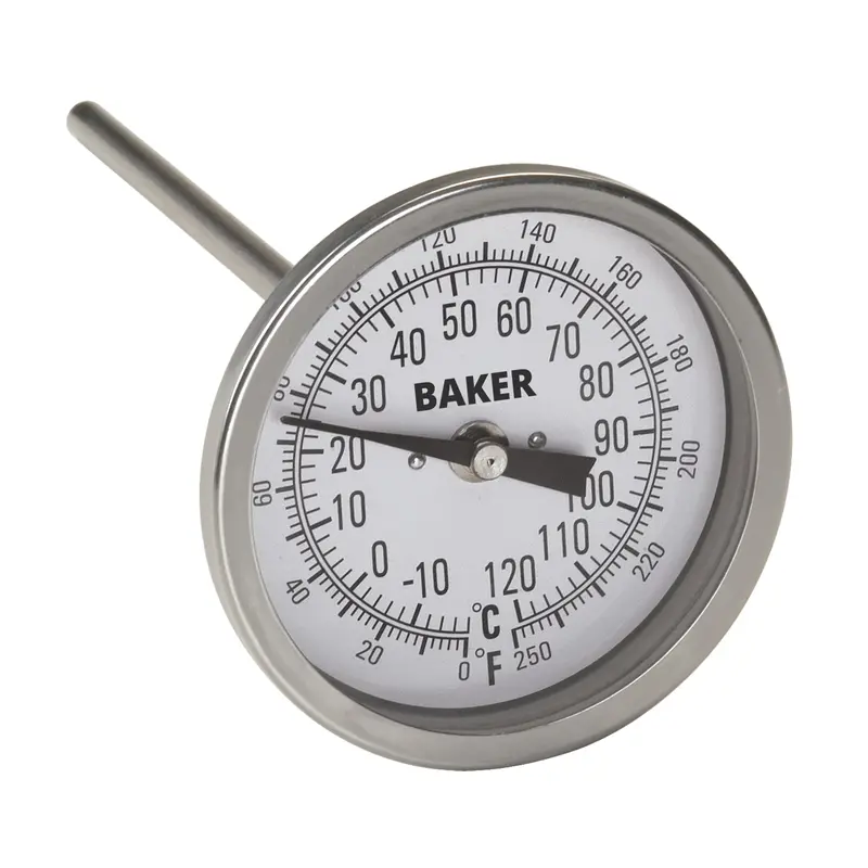 Bi-Metal Thermometers, Contact, Analogue, 0-250°F (-20-120°C) 1