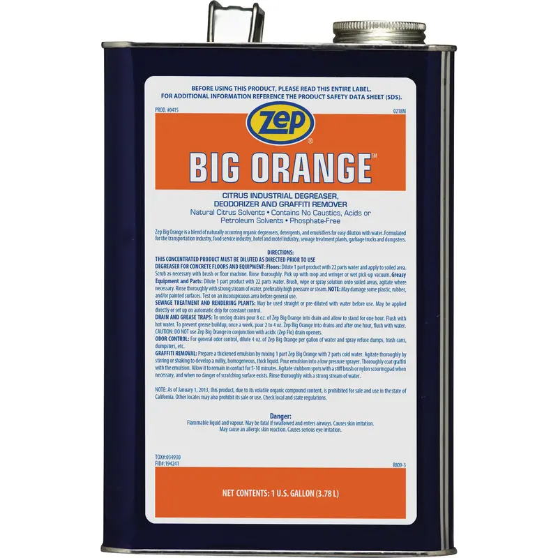 Big Orange Citrus Industrial Degreaser, 3.78 L 1