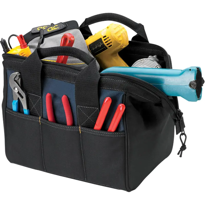 Bigmouth® Tool Bag, Polyester, 23 Pockets, Black 1