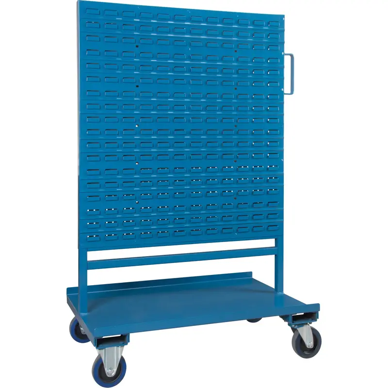 Bin/Pegboard Combo Rack, Double-Sided, 38" W X 24-1/2" D X 55" H 1