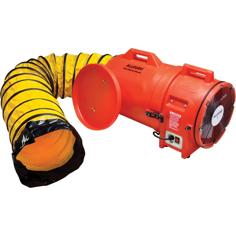 Blower With Canister & Ducting, 1 Hp, 1842 Cfm 1