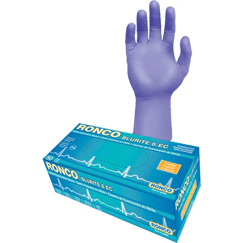 Blurite 6 Ec Extended Cuff Examination Gloves 1