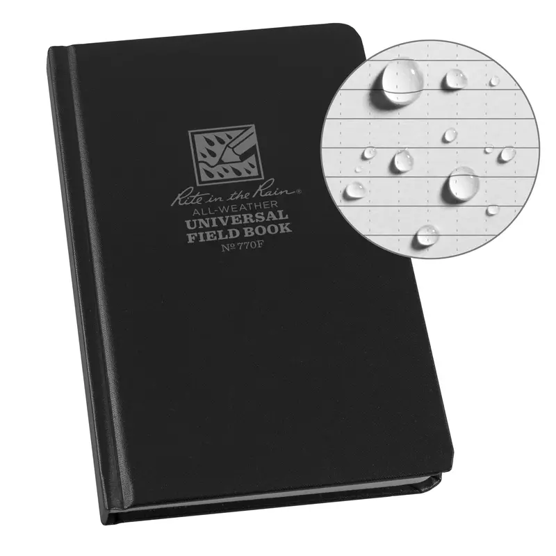 Bound Book, Hard Cover, Black, 160 Pages, 4-5/8" W X 7-1/4" L 1