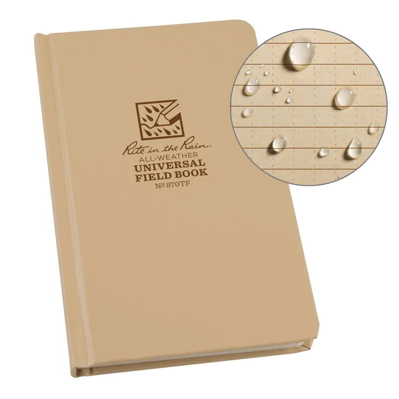 Bound Book, Hard Cover, Tan, 160 Pages, 4-5/8" W X 7-1/4" L 1