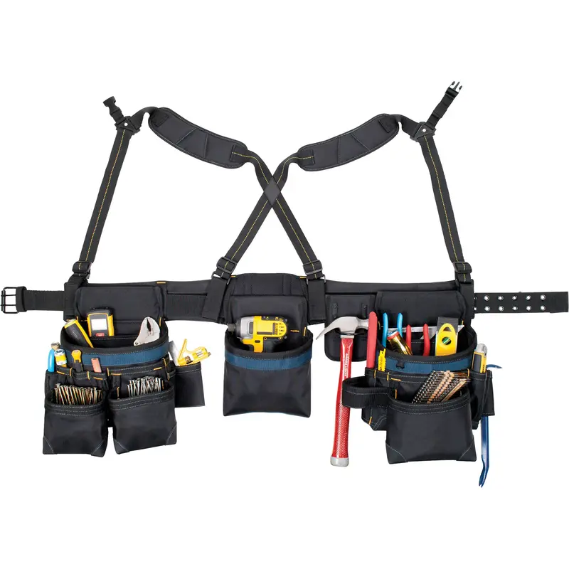 Carpenter's Tool Belt, Polyester, Black 1