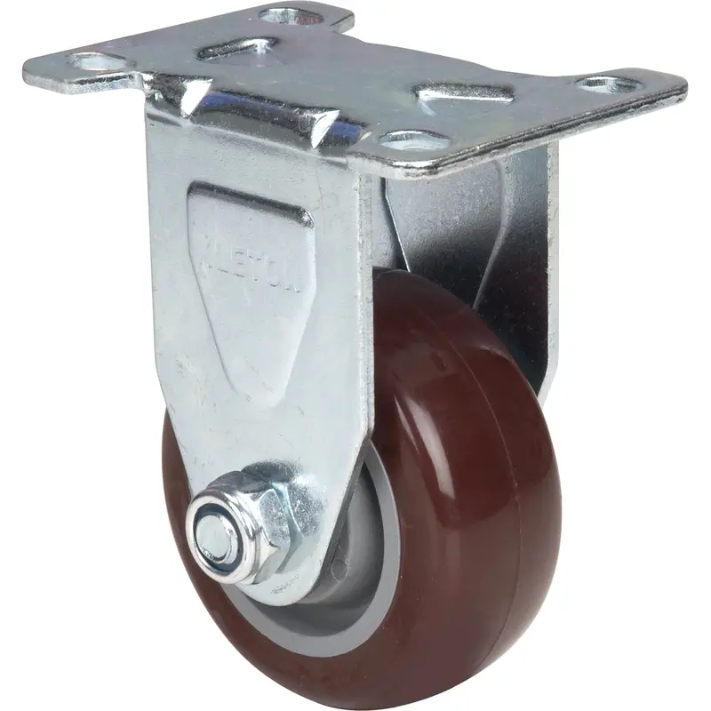 Caster, Rigid, 3" (76 Mm), Polyurethane, 230 Lbs. (104 Kg.) 1