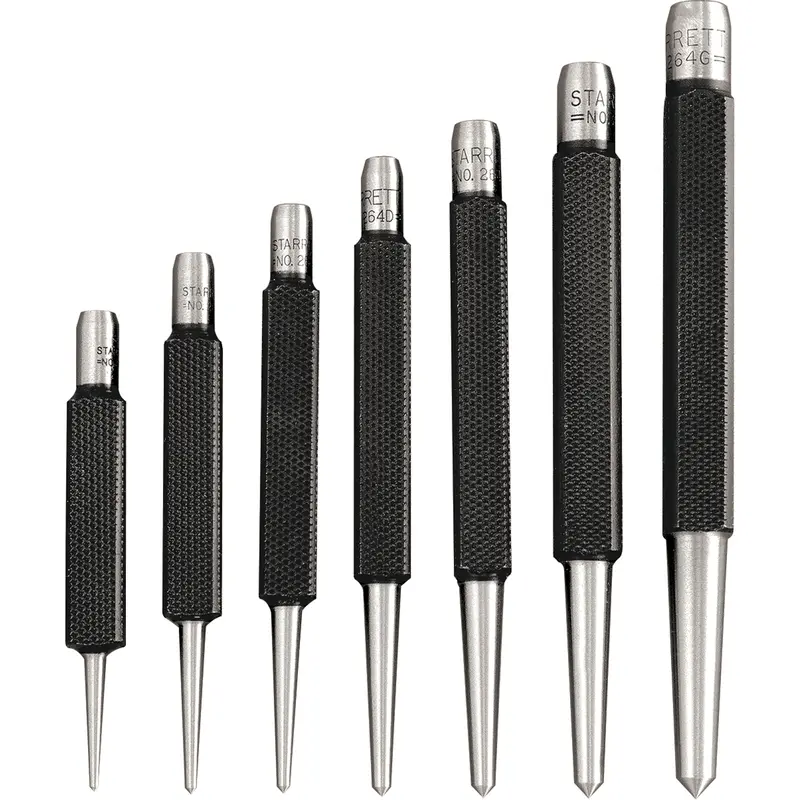 Centre Punch With Square Shank, 1/4" Dia., 7/16" Stock Size, 5" L 1