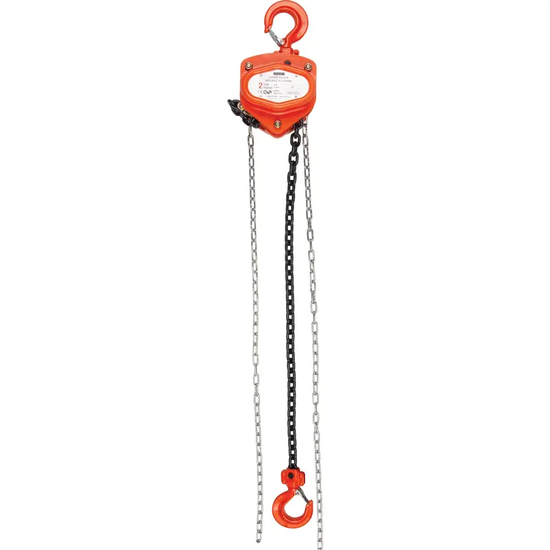 Chain Hoist, 10' Lift, 2000 Lbs. (1 Tons) Capacity, Alloy Steel Chain 1