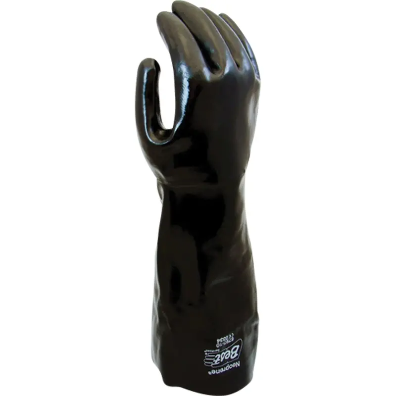 Chemical Resistant Gloves, 16" L, Neoprene, Cotton Inner Lining, 70-Mil 1