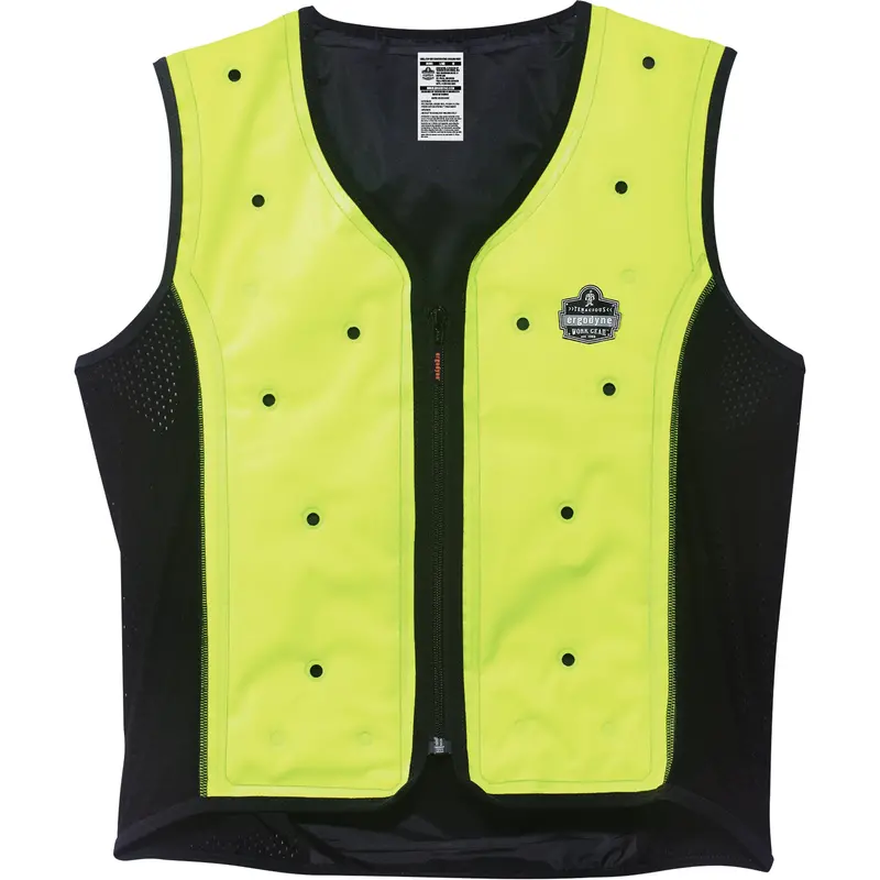Chill-Its® 6685 Dry Evaporative Cooling Vests, 3X-Large, High Visibility Lime-Yellow 1