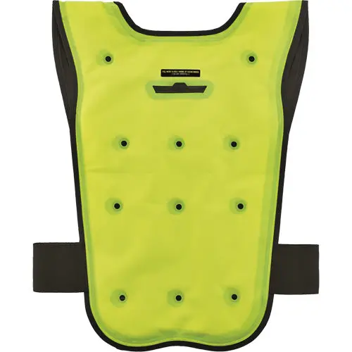 Chill-Its® 6687 Economy Dry Evaporative Cooling Vest, Large/X-Large, High Visibility Lime-Yellow 2