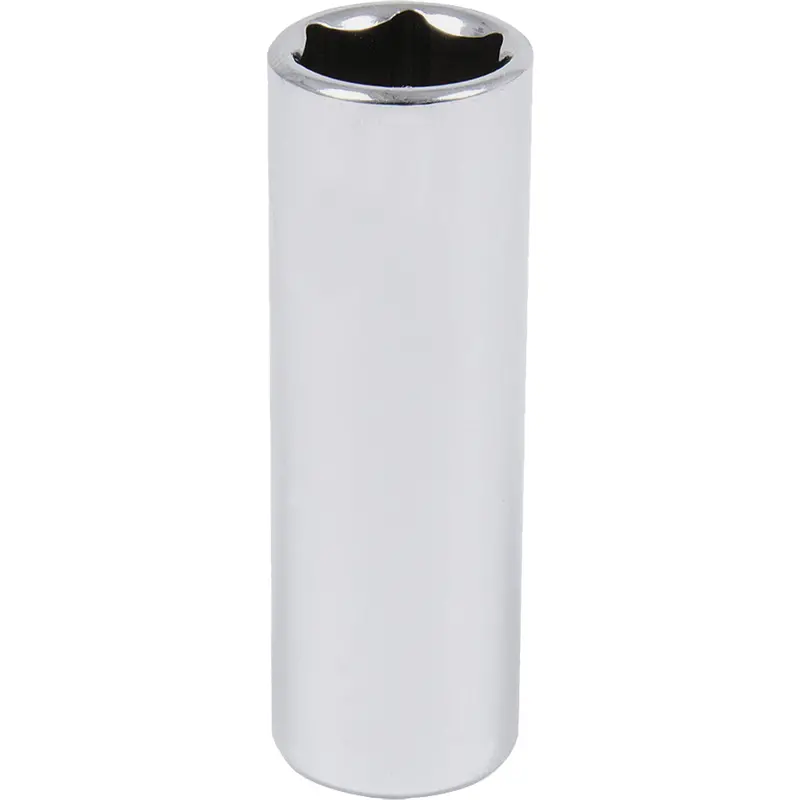 Chrome Socket, 1-1/8", 1/2" Drive, 6 Points, Deep 1