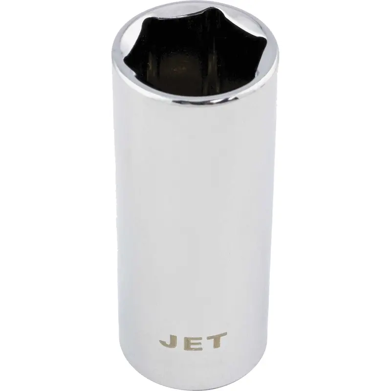 Chrome Socket, 1/2", 3/8" Drive, 6 Points, Deep 1