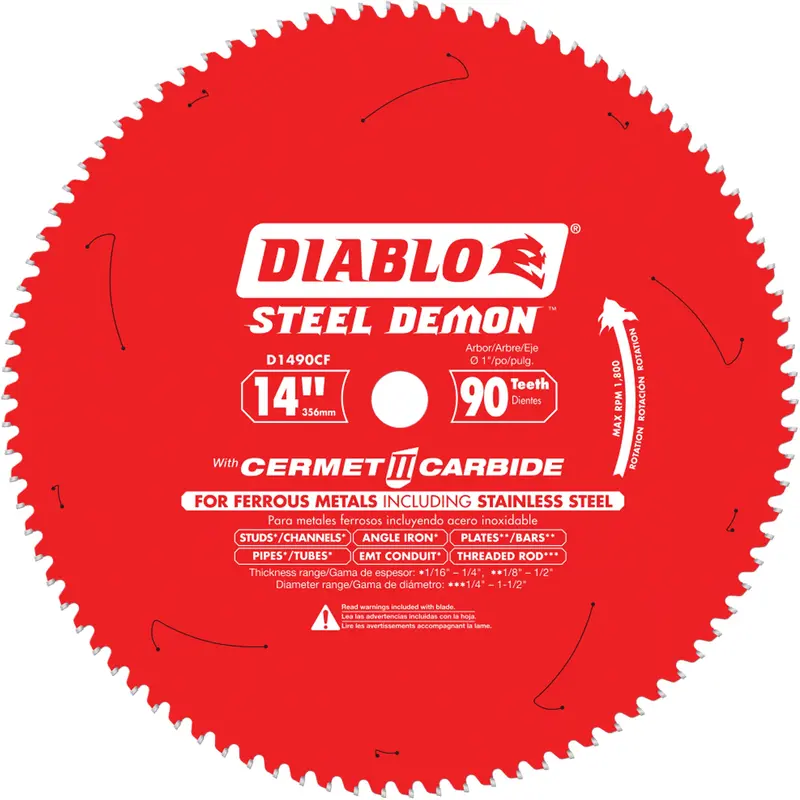 Circular Saw Blade, 14", 90 Teeth, Metal Use 1