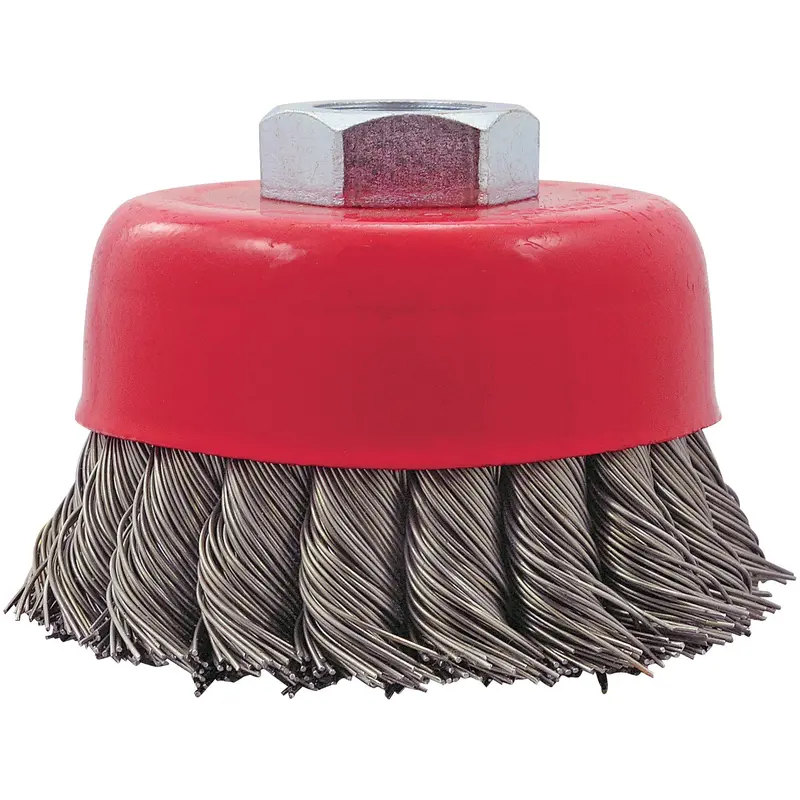 Ck3201t Knotted Twist Wire Cup Brush, 3" Dia. X 5/8"-11 Arbor 1