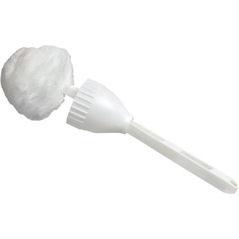 Cleaning Swab With Cup, 14-1/2" L, Acrylic Bristles, White 1