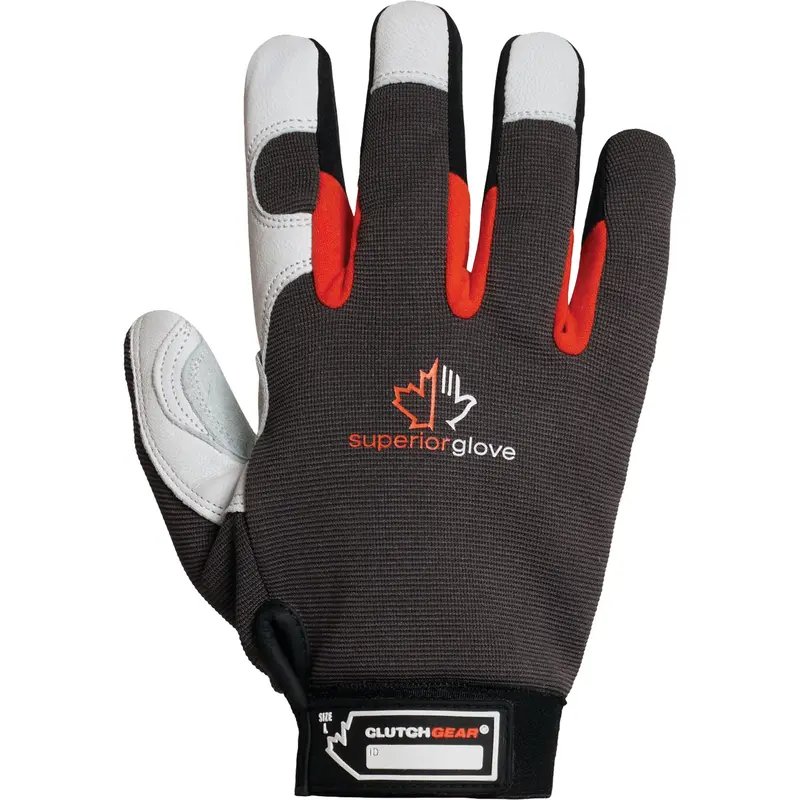 Clutch Gear® Thinsulate™ Mechanic's Gloves, Grain Goatskin/Split Leather Palm, Size X-Large/10 1