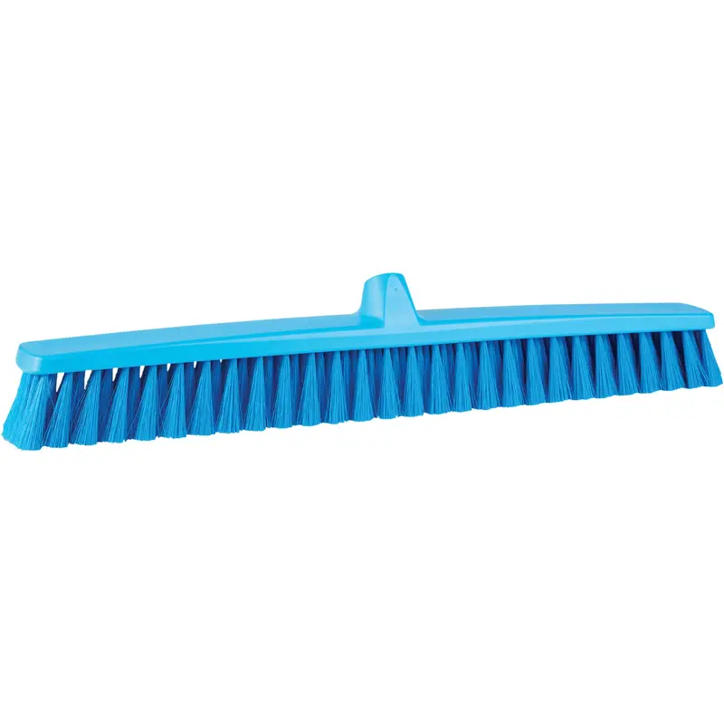 Colorcore Push Broom, Fine Bristles, 24", Polypropylene, Blue 1