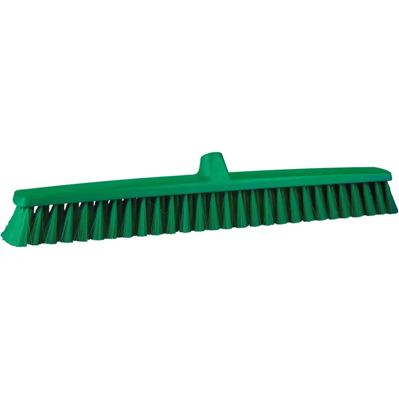 Colorcore Push Broom, Fine Bristles, 24", Polypropylene, Green 1