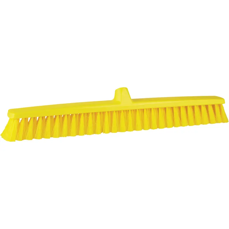 Colorcore Push Broom, Fine Bristles, 24", Polypropylene, Yellow 1