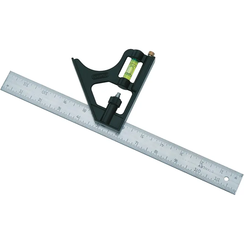 Combination Square, 12" L, 1/8"/1/16"/1/32" Graduations 1