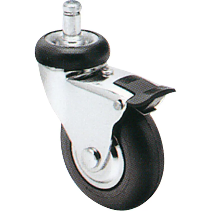 Comfort Roll Caster, Swivel With Brake, 2" (51 Mm) Dia., 125 Lbs. (57 Kg.) Capacity 1