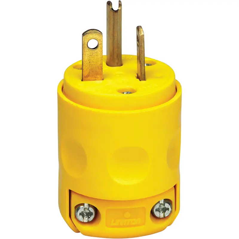 Commercial Grade Straight Blade Plug, Plastic, 20 A, 125 V 1