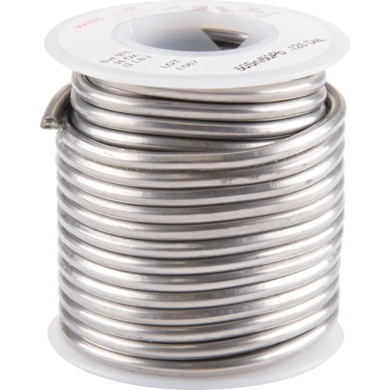 Common Solder, Lead-Based, 50% Tin 50% Lead, Acid Core, 0.125" Dia. 1