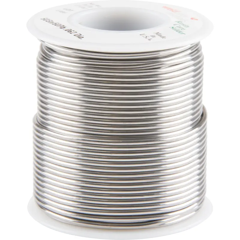 Common Solder, Lead-Based, 50% Tin 50% Lead, Rosin Core, 0.0625" Dia. 1