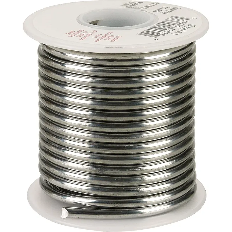 Common Solder, Lead-Based, 50% Tin 50% Lead, Solid Core, 0.0625" Dia. 1