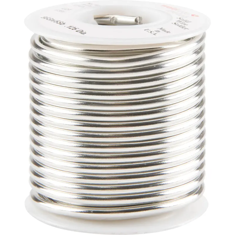 Common Solder, Lead-Free, 95% Tin 5% Antimony, Solid Core, 0.125" Dia. 1