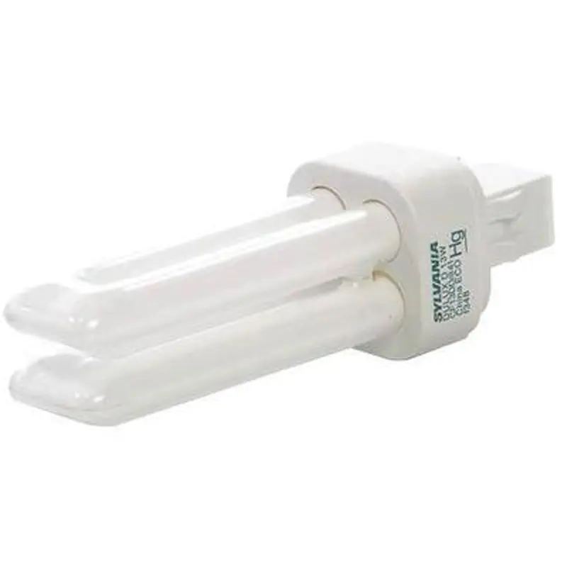 Compact Flourescent Lamps - Universal, T4x2, 13 W, 4100 K, Gx23-2 Base, 10000 Hrs. 1