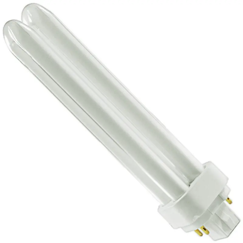 Compact Fluorescent Lamps, T4, 26 W, 3500 K, G24q-3 Base, 12000 Hrs. 1