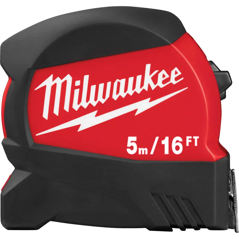 Compact Wide Blade Tape Measure, 1-1/8"/30 Mm X 16'/5 M, Imperial & Metric Graduations 1