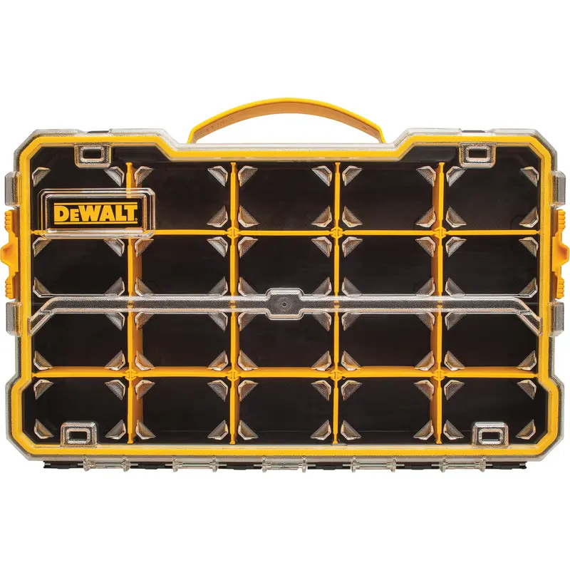 Compartment Pro Organizer, 11" W X 17-5/8" D X 2-7/8" H, Black/Yellow 1