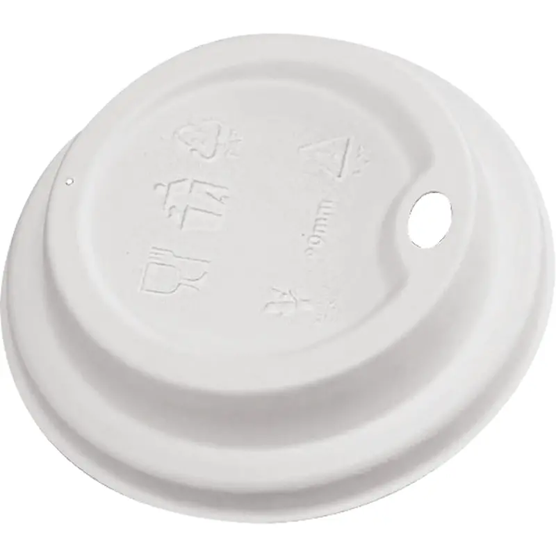 Compostable White Dome Sip Lids 1