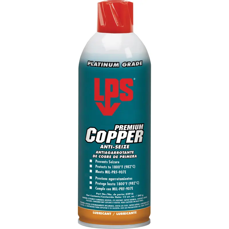 Copper Anti-Seize, 16 Oz., Aerosol Can, 1800°F (982°C) Max Temp. 1
