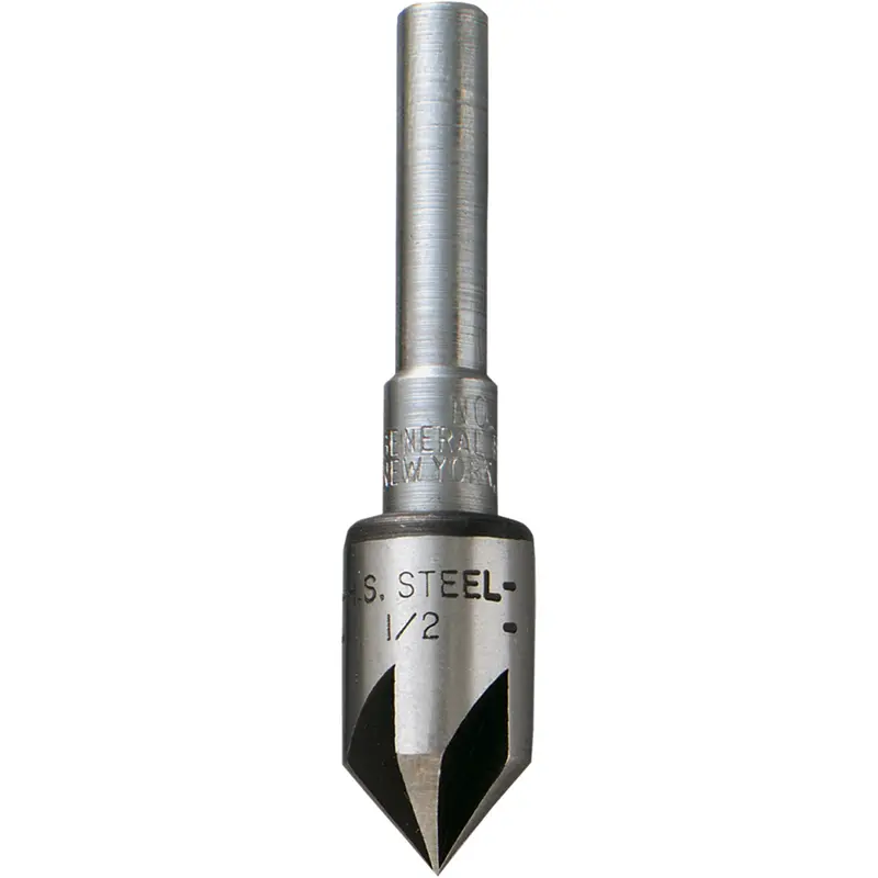 Countersink Bit, 1/2", High Speed Steel, 82° Angle, 5 Flutes 1